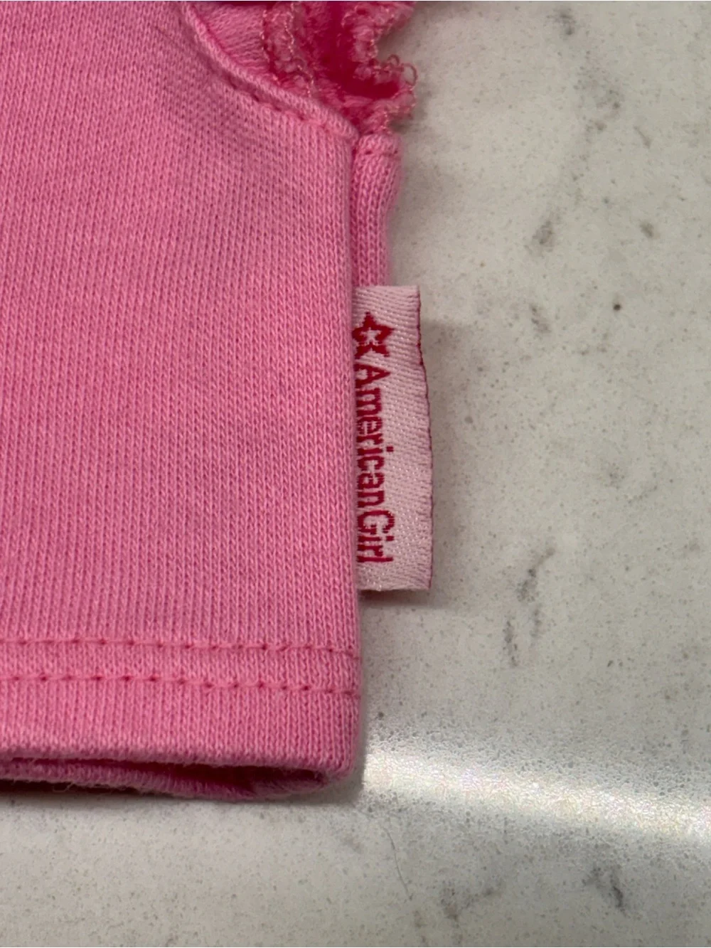 American Girl Pink Happy Birthday Ruffled Sleeve Top for Dolls